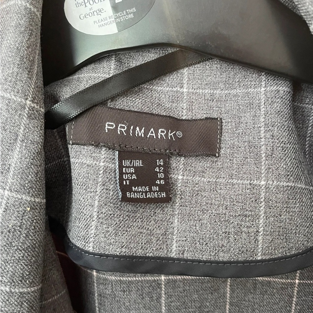 Primark Checkered Gray Blazer